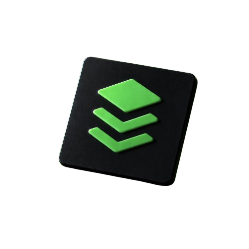 Buffer Smart Tag: a 3D-printed black token with the green Buffer chevron logo